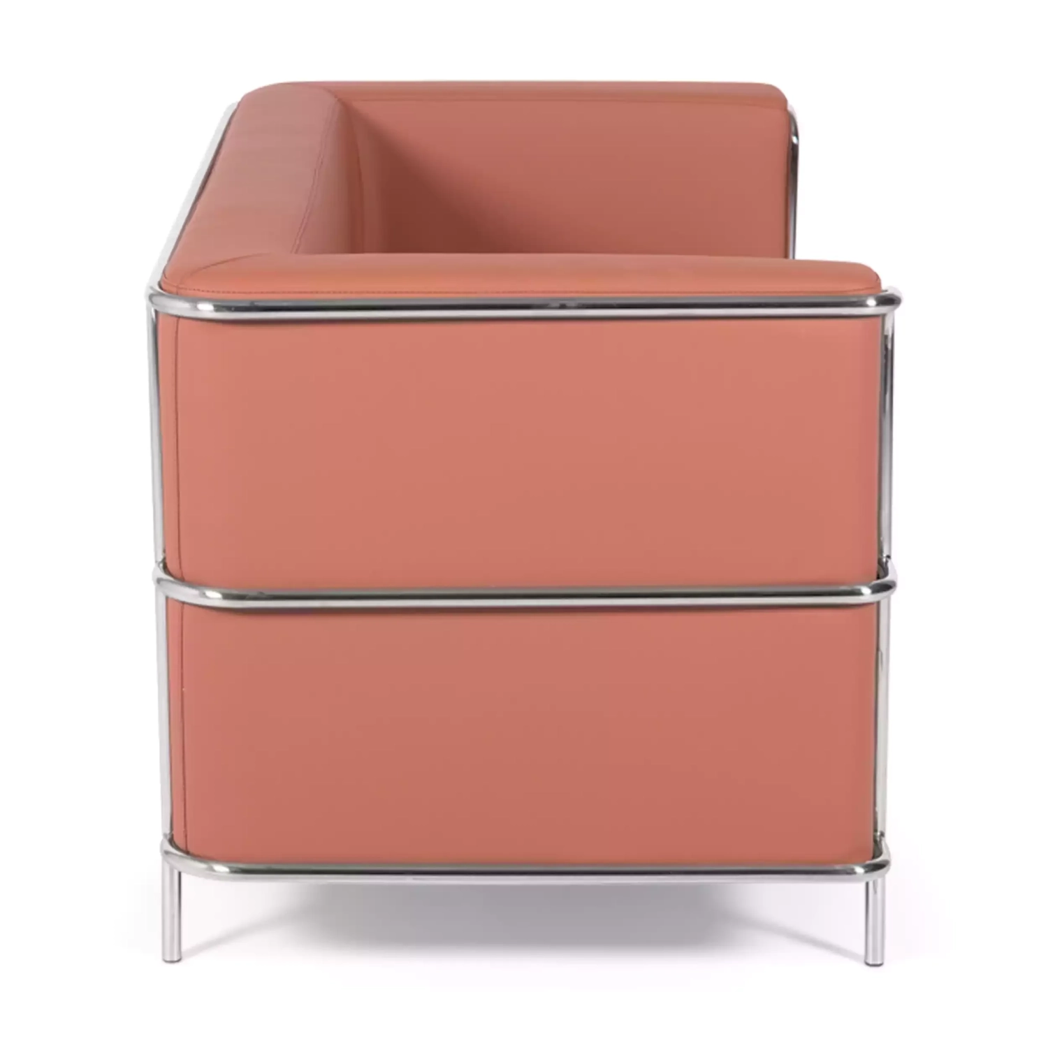 Torino 2 seater sofa in eco-leather and chromed steel 🛋️ - Mueble Design
