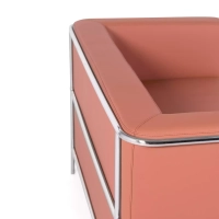 Divano Torino a 2 posti in ecopelle e acciaio cromato 🛋️ - Mobilie Design