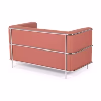 Canapé 2 places Torino en éco-cuir et acier chromé 🛋️ - Meubles Concept