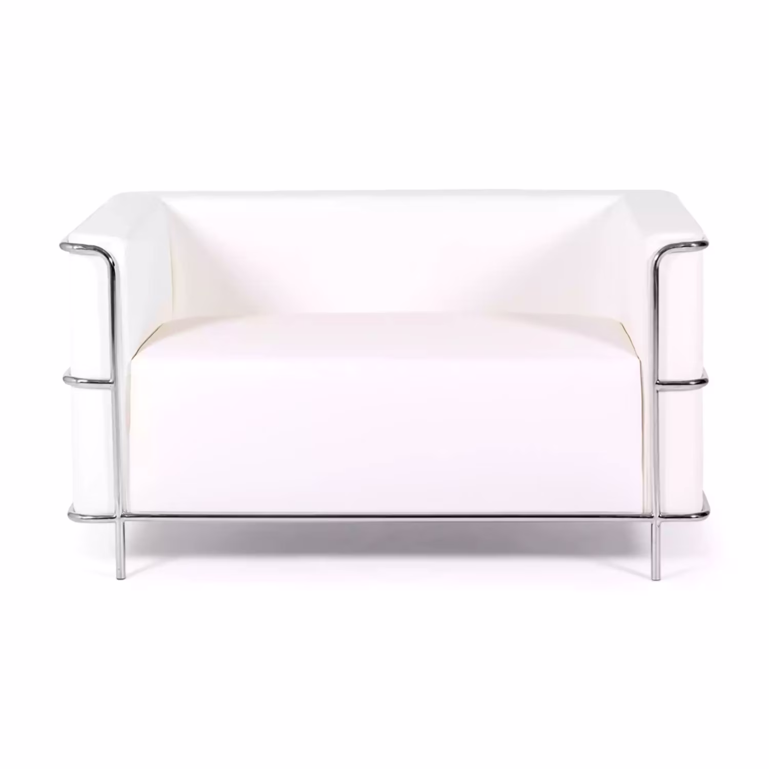 Canapé 2 places Torino en éco-cuir et acier chromé 🛋️ - Meubles Concept
