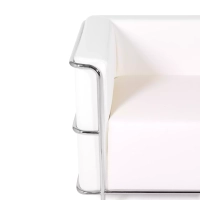 Torino 2-sitssoffa i ekoläder och förkromat stål 🛋️ - Mobelarium