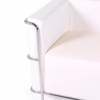 Canapé 2 places Torino en éco-cuir et acier chromé 🛋️ - Meubles Concept