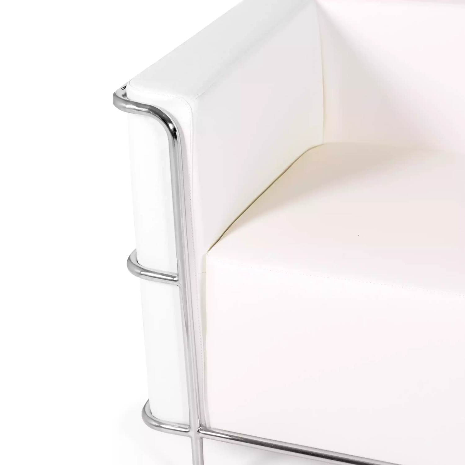 Torino 2 seater sofa in eco-leather and chromed steel 🛋️ - Mueble Design