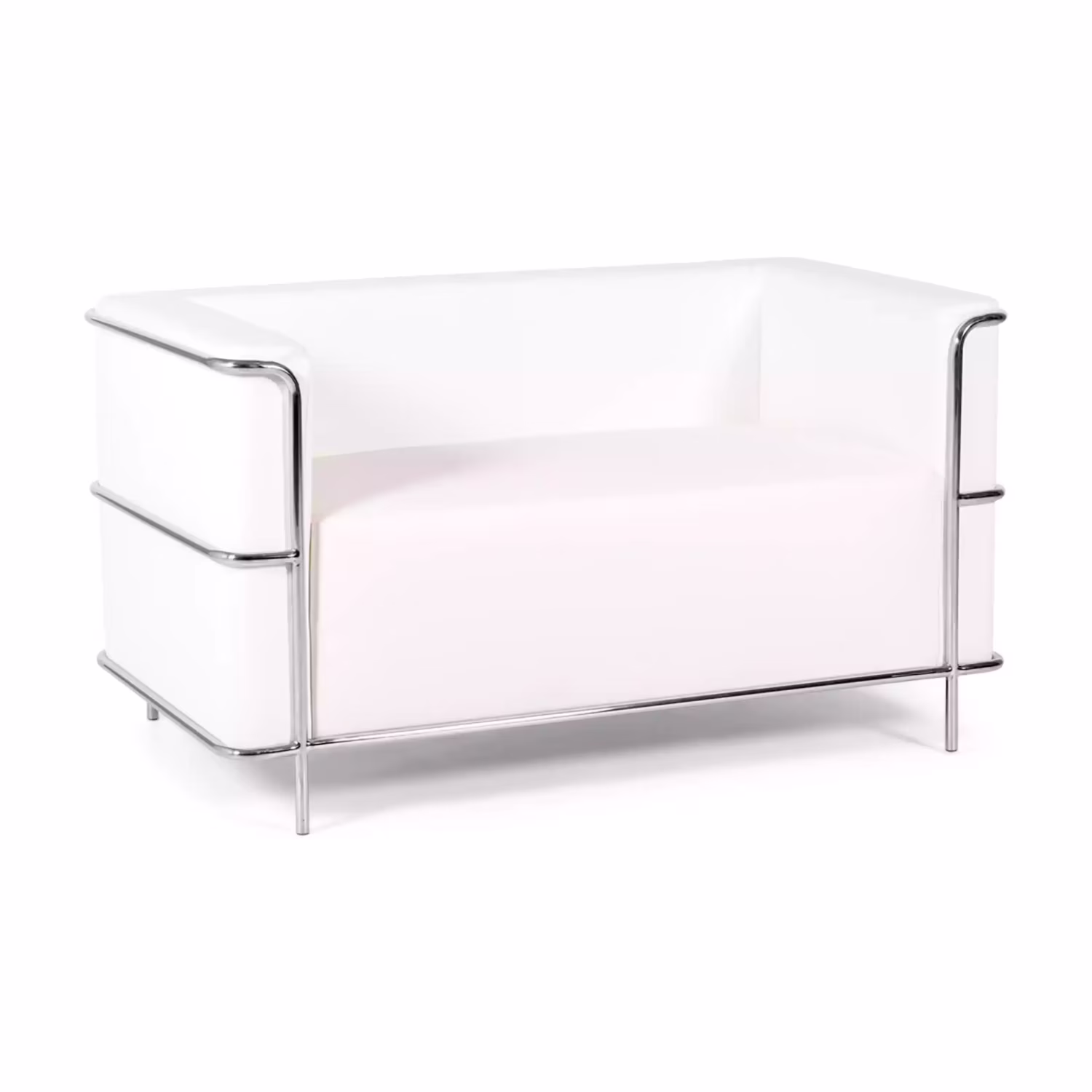 Canapé 2 places Torino en éco-cuir et acier chromé 🛋️ - Meubles Concept