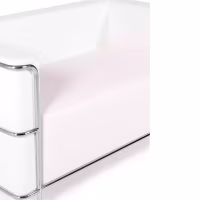 Canapé 2 places Torino en éco-cuir et acier chromé 🛋️ - Meubles Concept