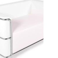 Divano Torino a 2 posti in ecopelle e acciaio cromato 🛋️ - Mobilie Design