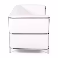 Canapé 2 places Torino en éco-cuir et acier chromé 🛋️ - Meubles Concept