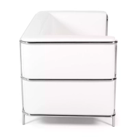 Sofá Torino de 2 lugares em couro ecológico e aço cromado 🛋️ - Mueble Design