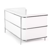 Torino 2-zitsbank van ecoleder en verchroomd staal 🛋️ - Mobelarium