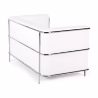 Canapé 2 places Torino en éco-cuir et acier chromé 🛋️ - Meubles Concept