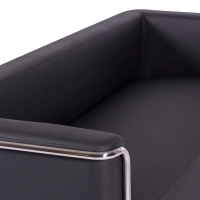Torino 3 seater sofa in eco-leather and chromed steel - Mueble Design