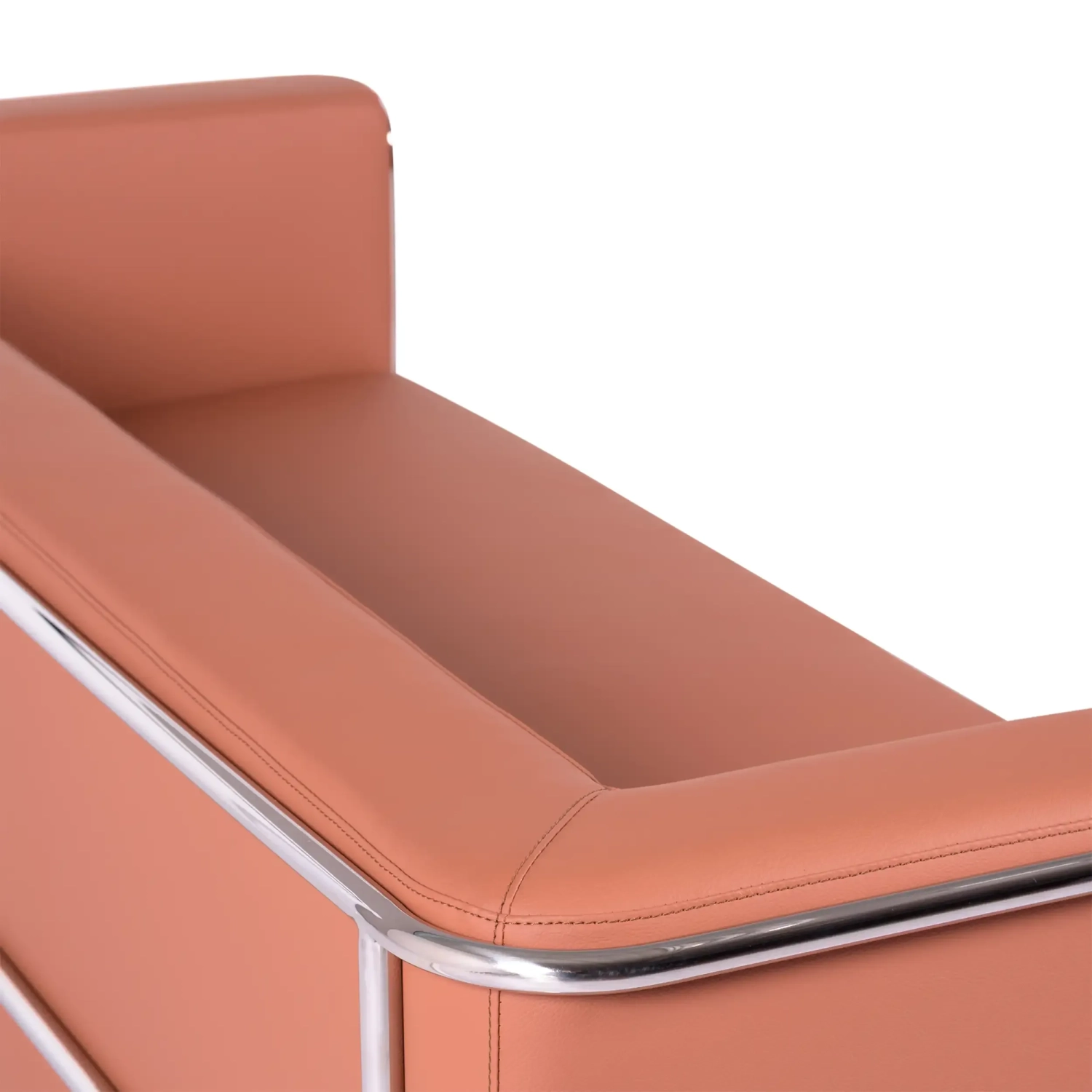 3-Sitzer Sofa Torino aus Ökoleder und verchromtem Stahl - Mobelarium