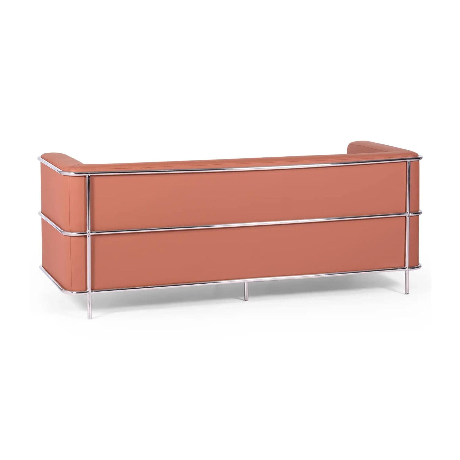 Torino 3 seater sofa in eco-leather and chromed steel - Mueble Design