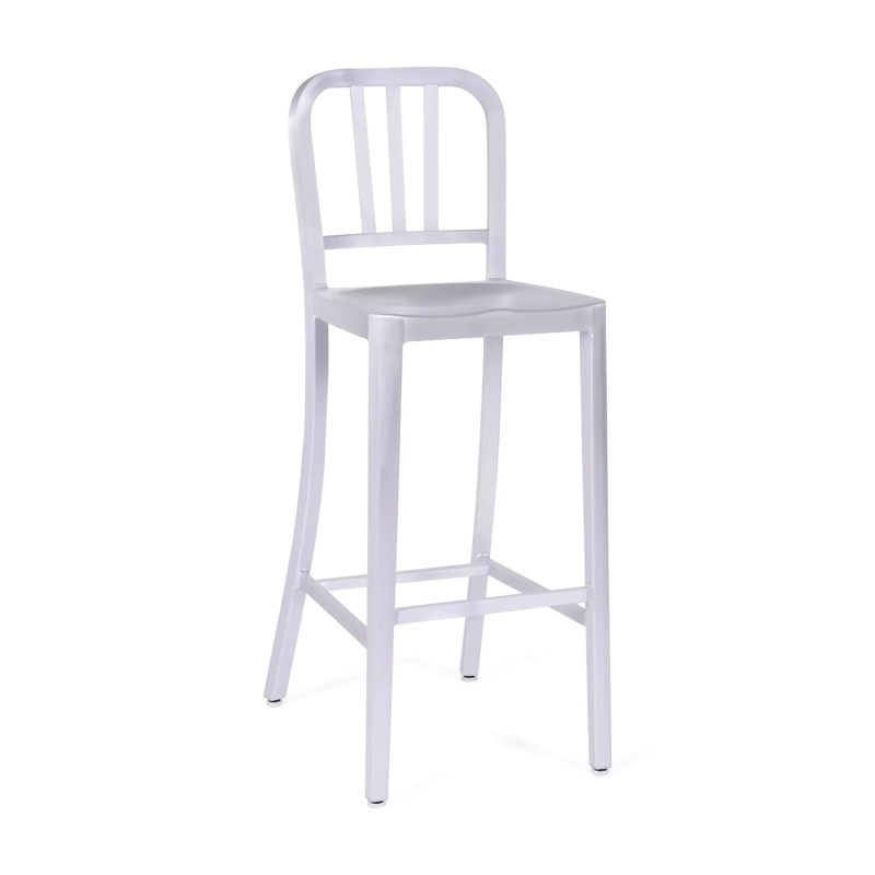 Navy legerkruk replica door Emeco