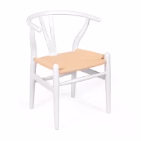 Réplique de la chaise Wishbone CH24 en bois coloré