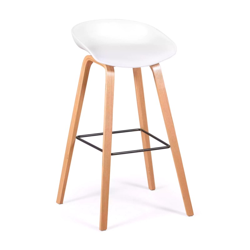 Stołek Skandynawia 75 cm w drewnie bukowym - Mobelarium