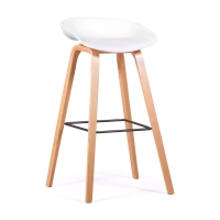 75cm Nordic Stool in Beech Wood - Mueble Design