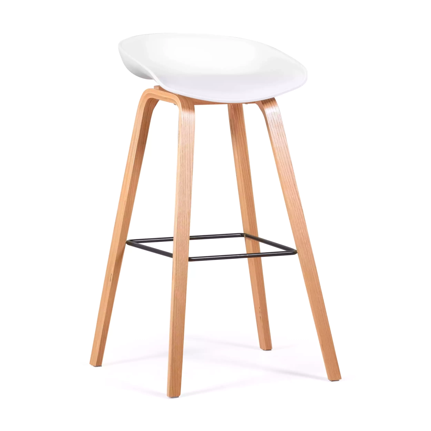 Barstoel Scandinavisch van 75cm in Beukenhout - Mobelarium