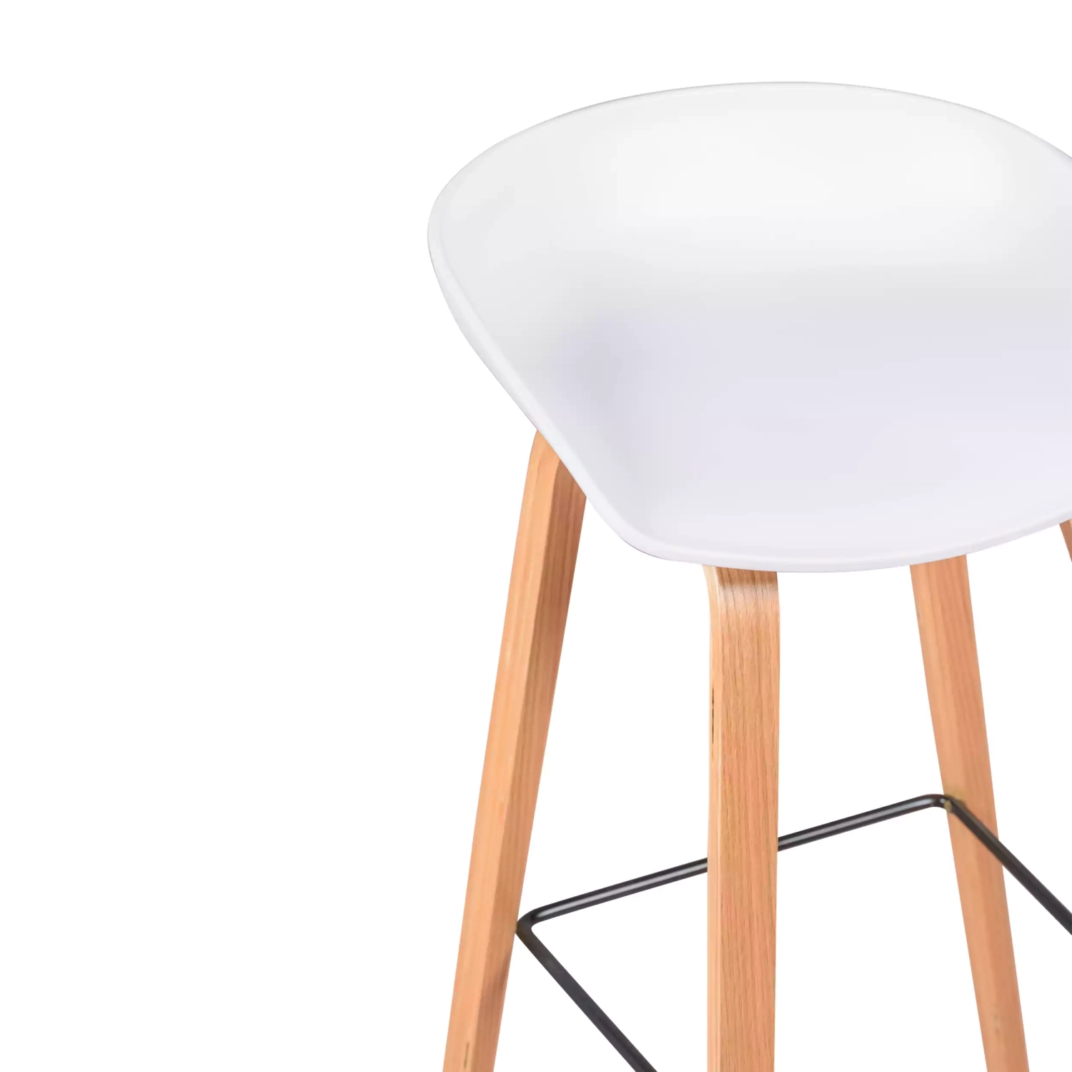 75 cm nordischer Hocker aus Buchenholz - Mobelarium