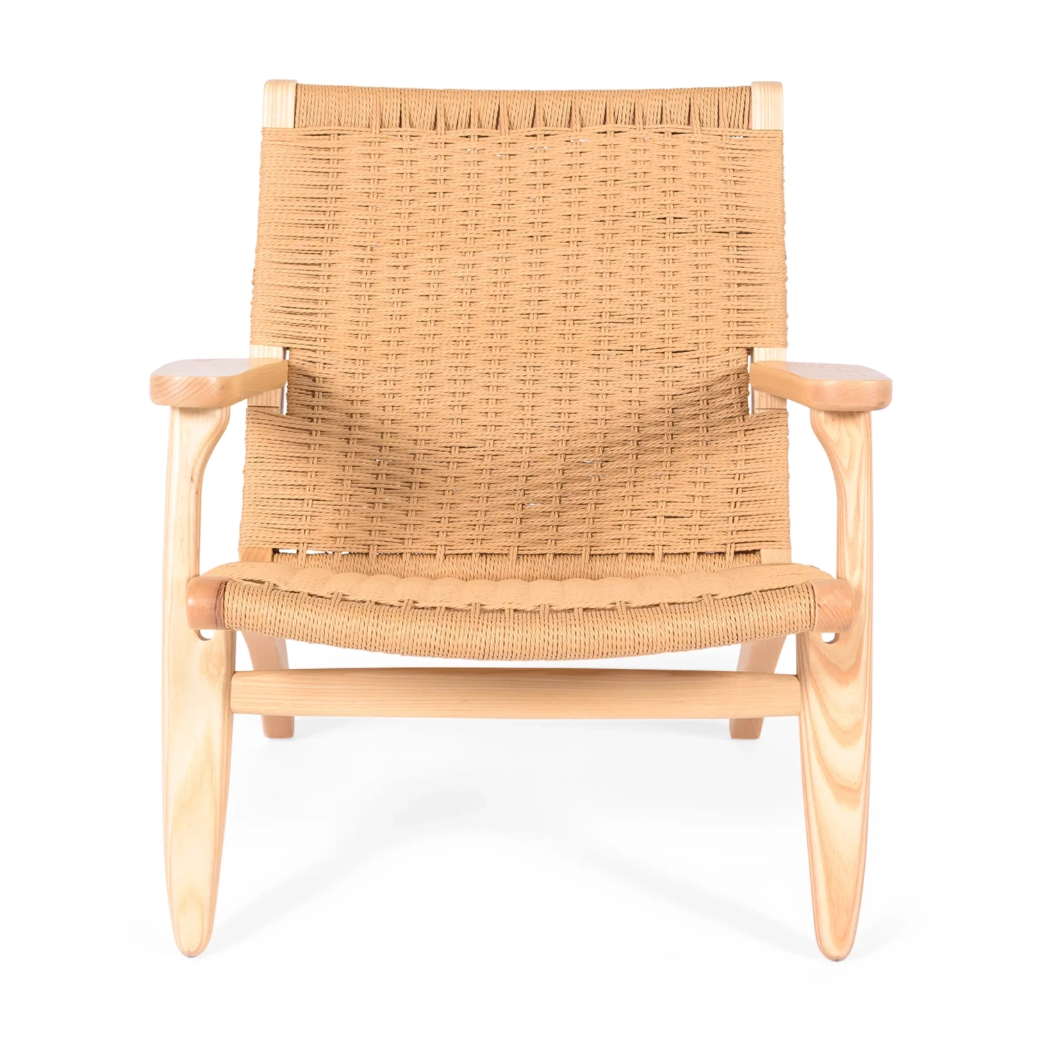 Fauteuil Catani CH25 | Design scandinave en frêne et corde naturelle