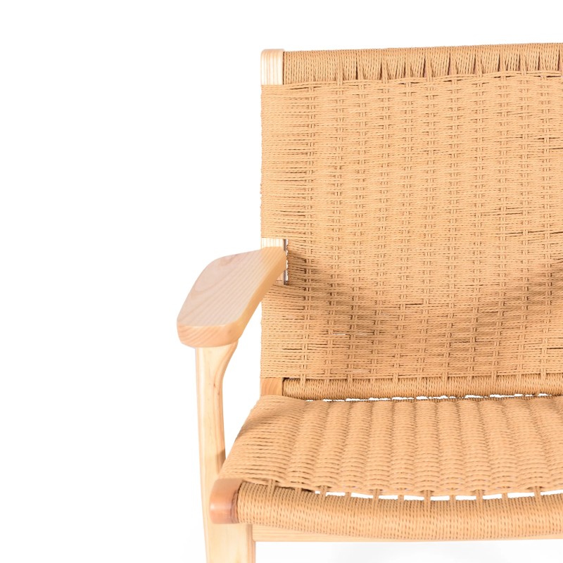 Sillón Catani CH25 | Diseño escandinavo en fresno y cuerda natural