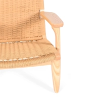 Fauteuil Catani CH25 | Design scandinave en frêne et corde naturelle