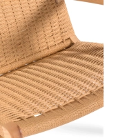 Fauteuil Catani CH25 | Design scandinave en frêne et corde naturelle