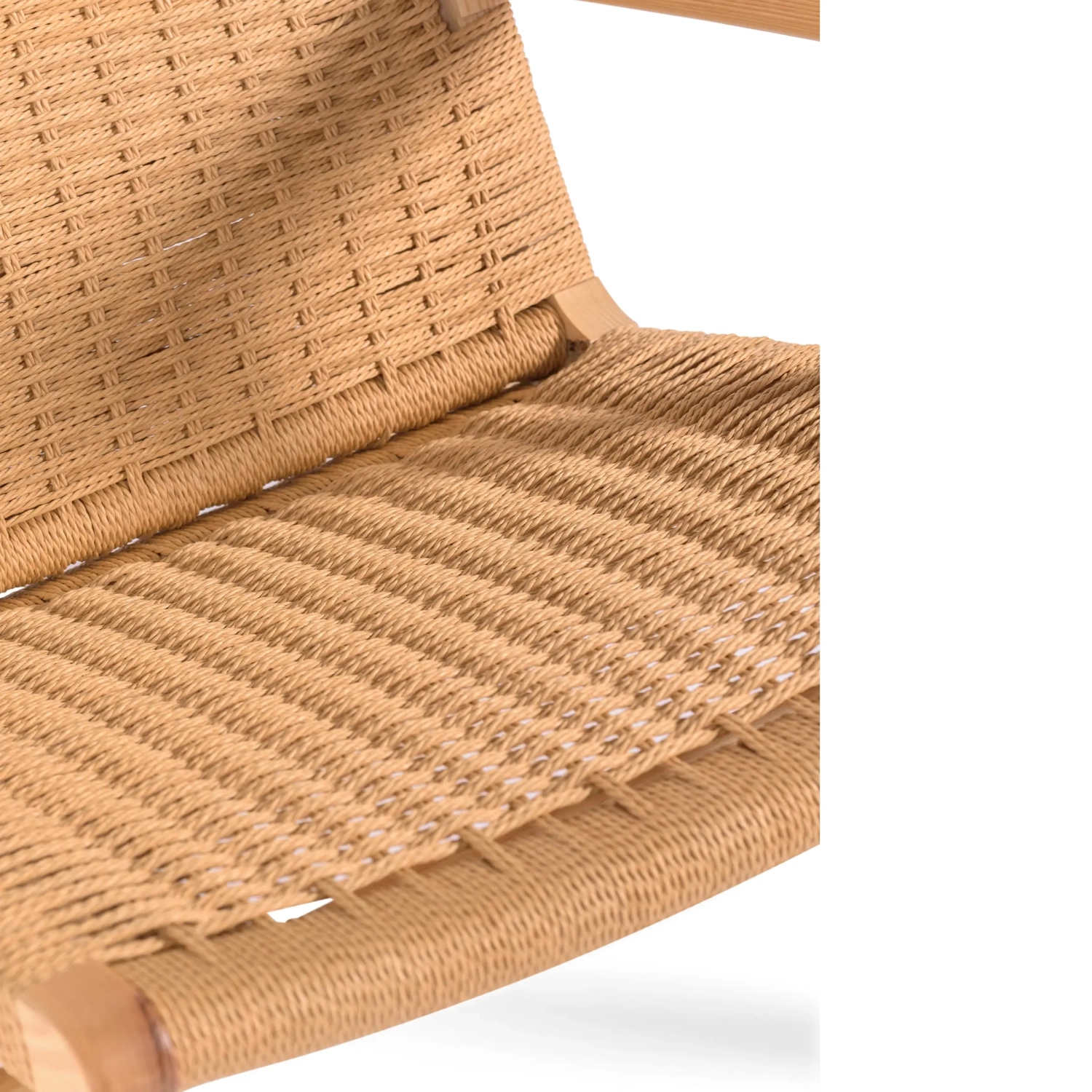 Fauteuil Catani CH25 | Design scandinave en frêne et corde naturelle