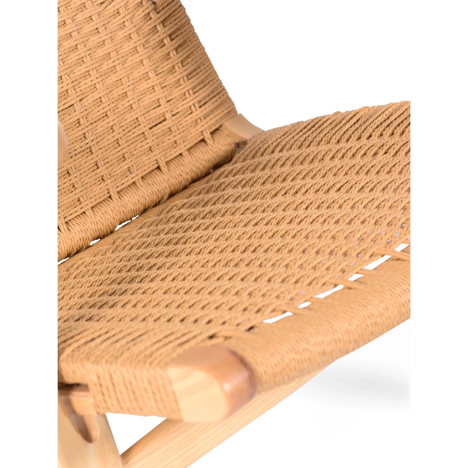 Fauteuil Catani CH25 | Design scandinave en frêne et corde naturelle