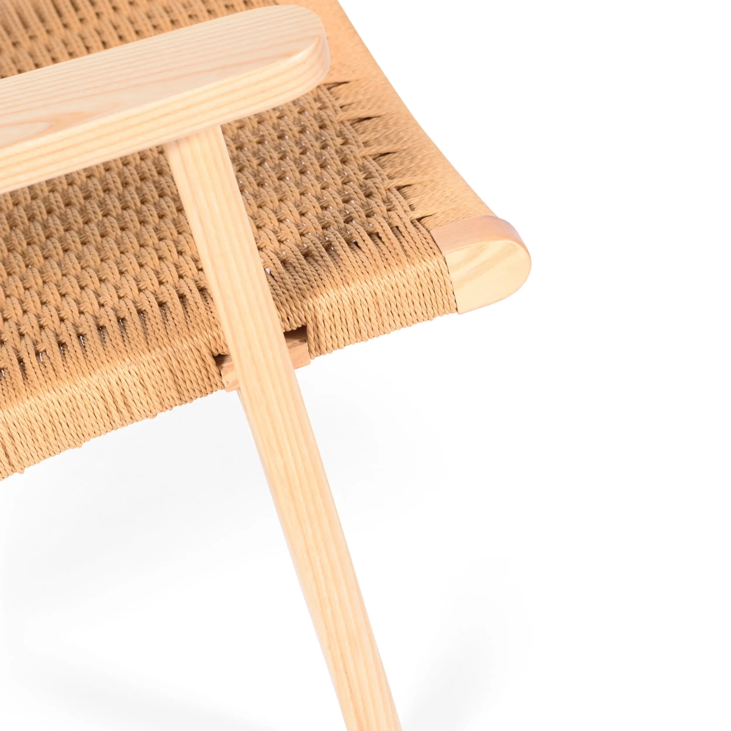 Fauteuil Catani CH25 | Design scandinave en frêne et corde naturelle