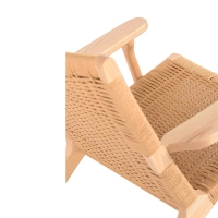 Fauteuil Catani CH25 | Design scandinave en frêne et corde naturelle