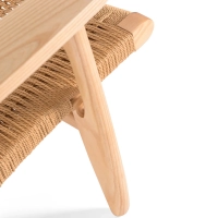 Fauteuil Catani CH25 | Design scandinave en frêne et corde naturelle