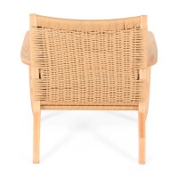 Cadeirão Catani CH25 | Design escandinavo em freixo e corda natural