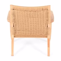 Fauteuil Catani CH25 | Design scandinave en frêne et corde naturelle