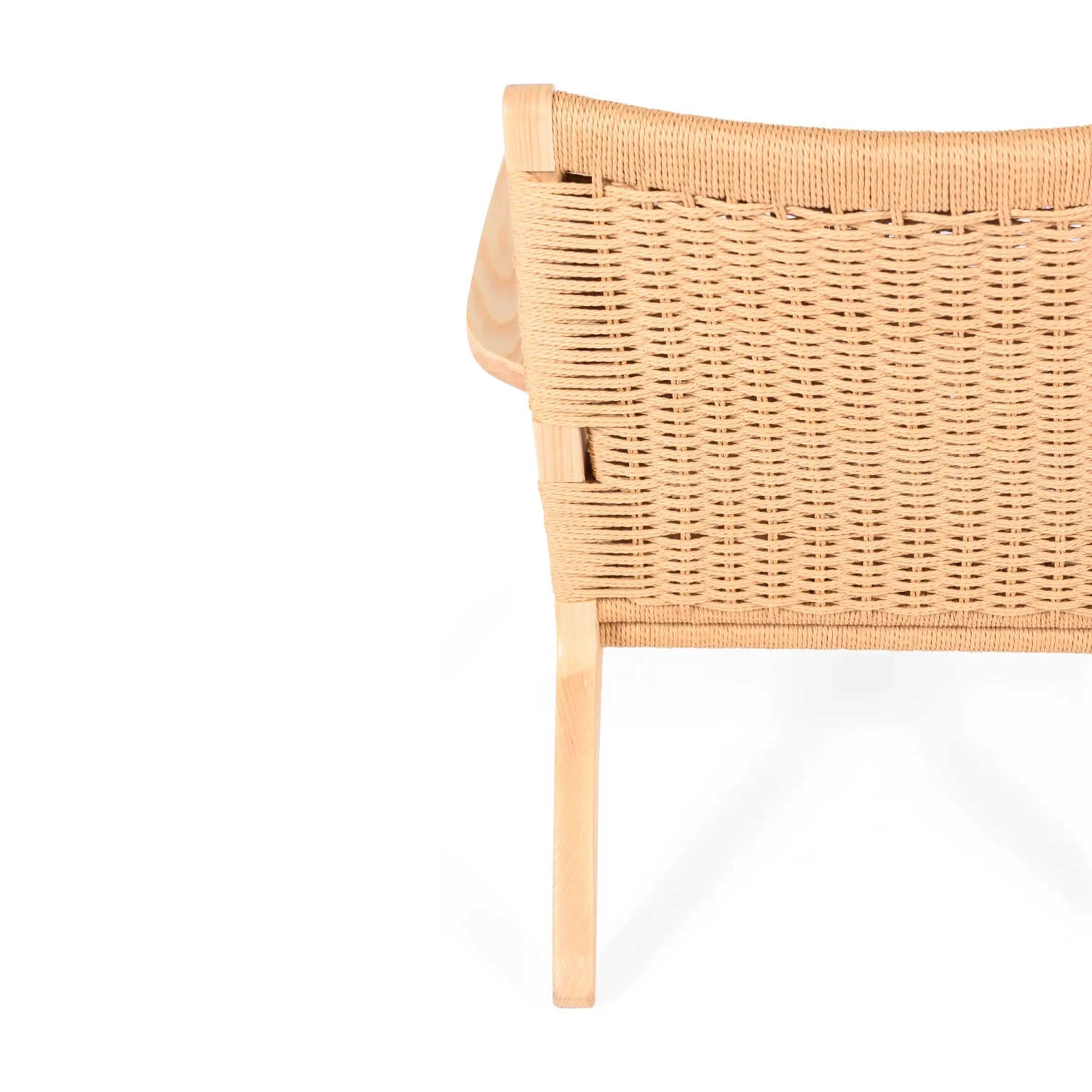 Fauteuil Catani CH25 | Design scandinave en frêne et corde naturelle