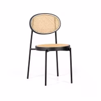 Chaise rétro Preston en rotin naturel - Design et chaleur - Meubles Concept