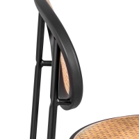 Cadeira Preston retro em rotim natural - Design e aconchego - Mueble Design