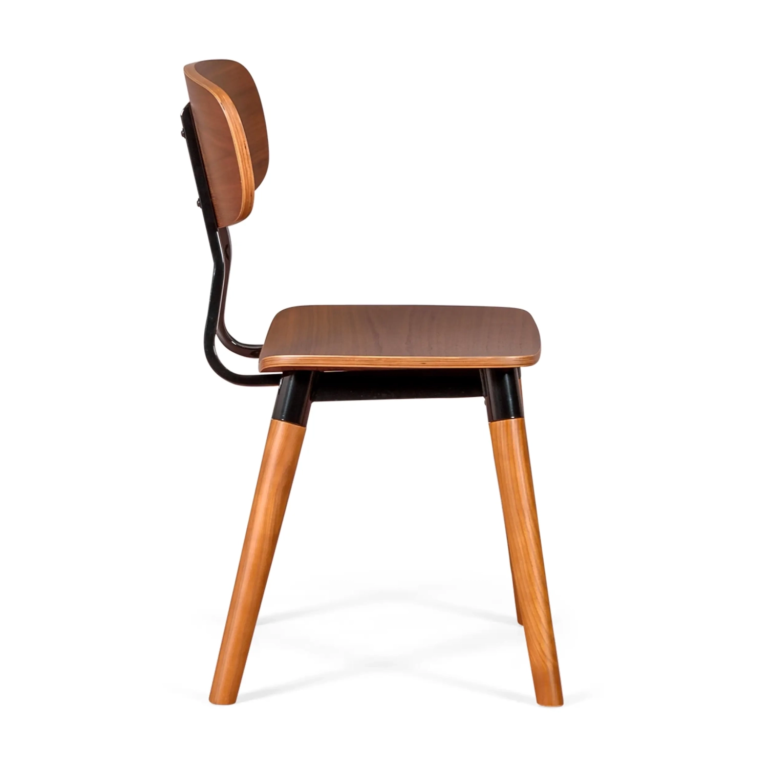 Copine stoel in walnotenhout | Industrieel retro design - Designmeubels Mobelarium