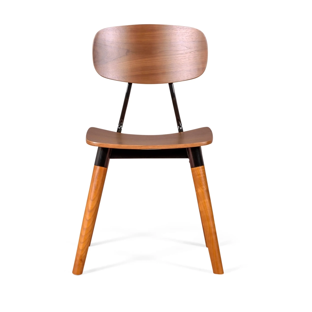 Chaise Copine en bois de noyer | Industriel rétro design - Meubles Concept