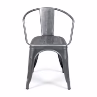 Chaise en métal Bistro avec accoudoirs - Empilable et robuste Meubles Concept