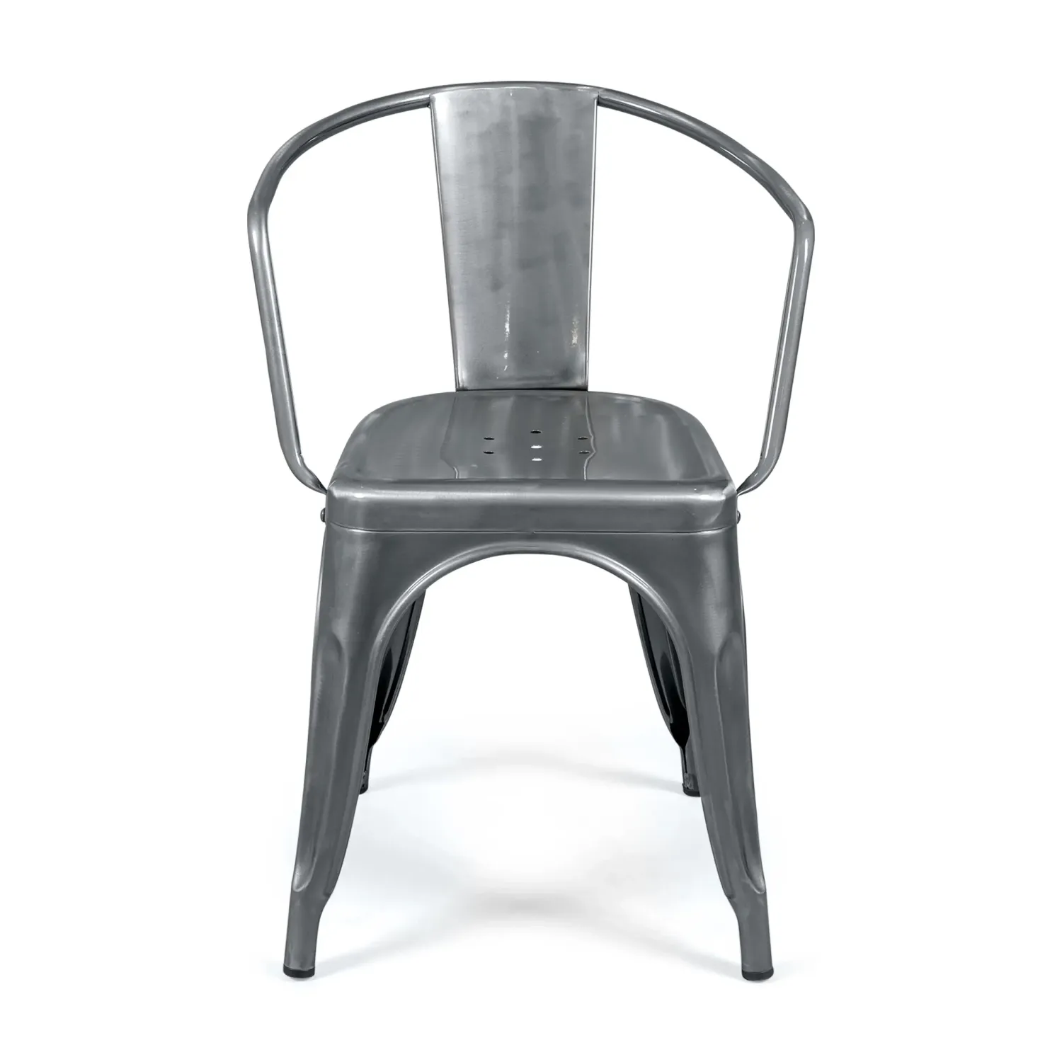 Chaise en métal Bistro avec accoudoirs - Empilable et robuste Meubles Concept