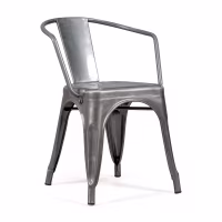 Chaise en métal Bistro avec accoudoirs - Empilable et robuste Meubles Concept