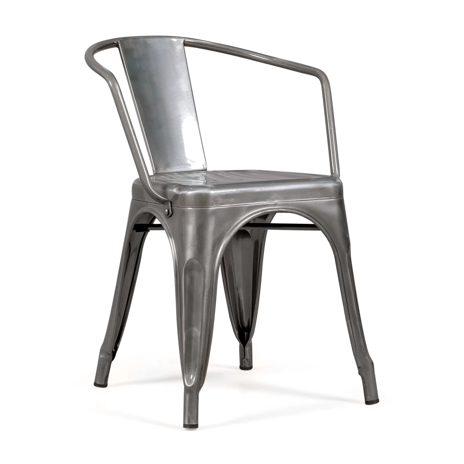 Metal chair Bistro with armrests | Stackable and resistant - Mueble Design