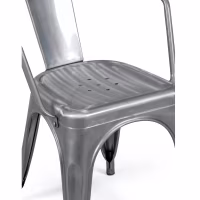 Chaise en métal Bistro avec accoudoirs - Empilable et robuste Meubles Concept