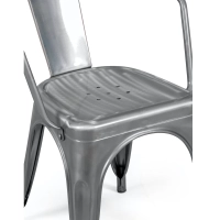 Sedia in metallo Bistro con braccioli - Impilabile e robusta Mobilie Design