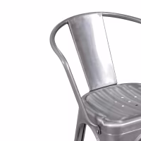 Chaise en métal Bistro avec accoudoirs - Empilable et robuste Meubles Concept