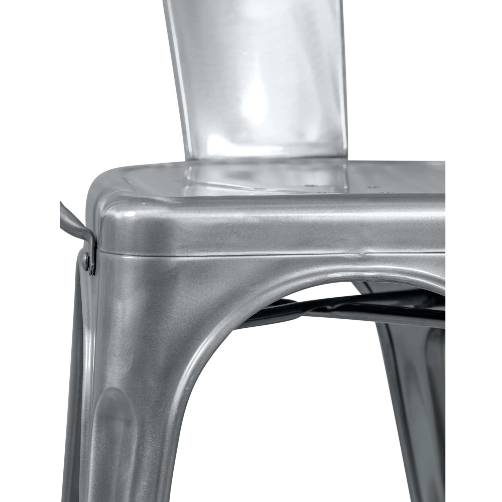 Chaise en métal Bistro avec accoudoirs - Empilable et robuste Meubles Concept