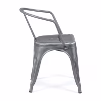 Chaise en métal Bistro avec accoudoirs - Empilable et robuste Meubles Concept