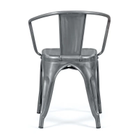 Chaise en métal Bistro avec accoudoirs - Empilable et robuste Meubles Concept