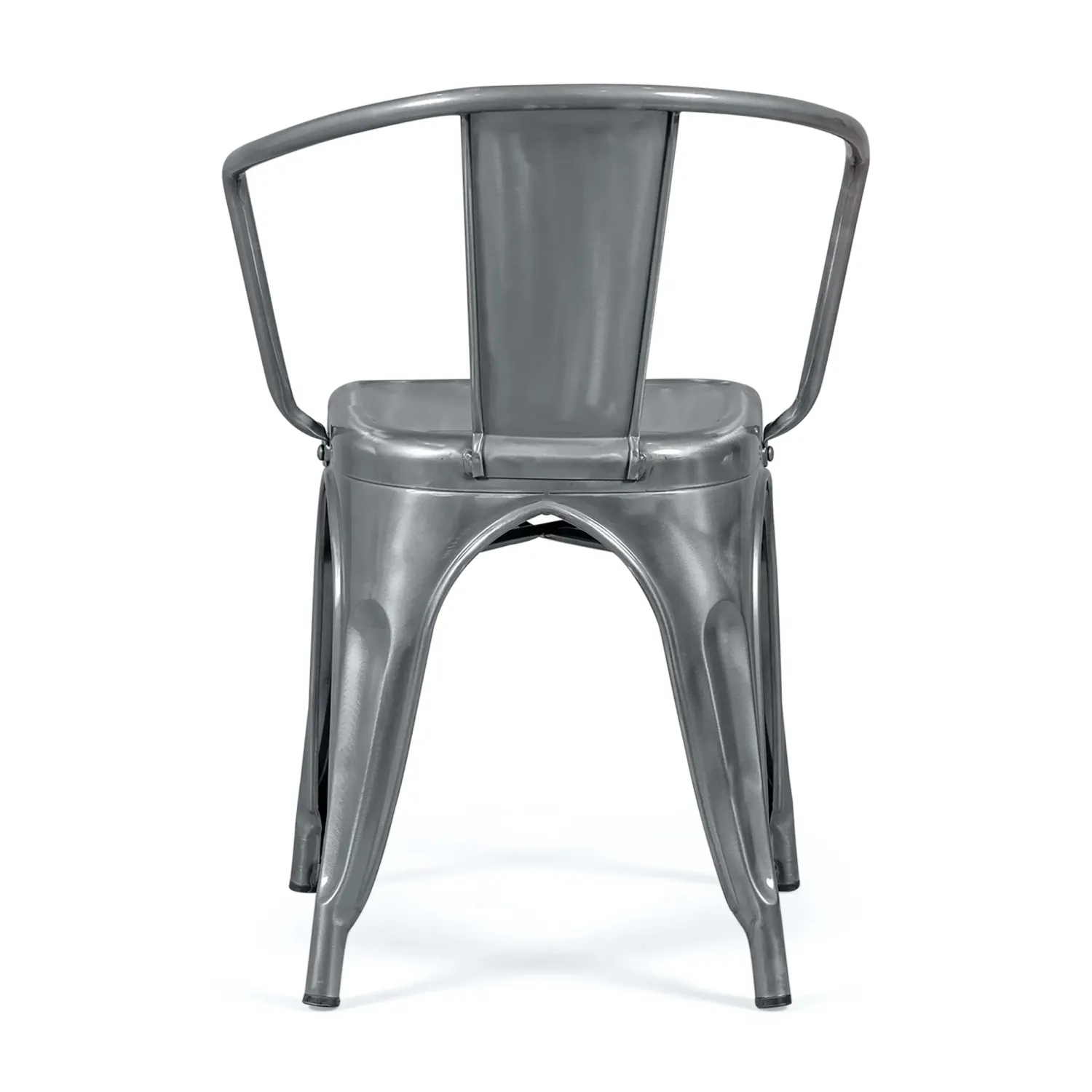 Chaise en métal Bistro avec accoudoirs - Empilable et robuste Meubles Concept